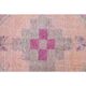 Vintage Turkish Hand-Knotted Wool Cotton Pink Runner Rug 96x365