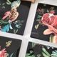 4 Orval coasters – Exotic decor with parrots and pomegranates