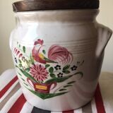 Painted sandstone salt pot