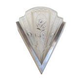 Art deco pressed glass sconce