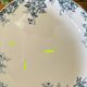 Antique large salad bowl on a pedestal in Saint-Amand earthenware (Nord)