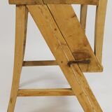 Folding metamorphic library ladder, Arts & Crafts, Vienna, 1900s