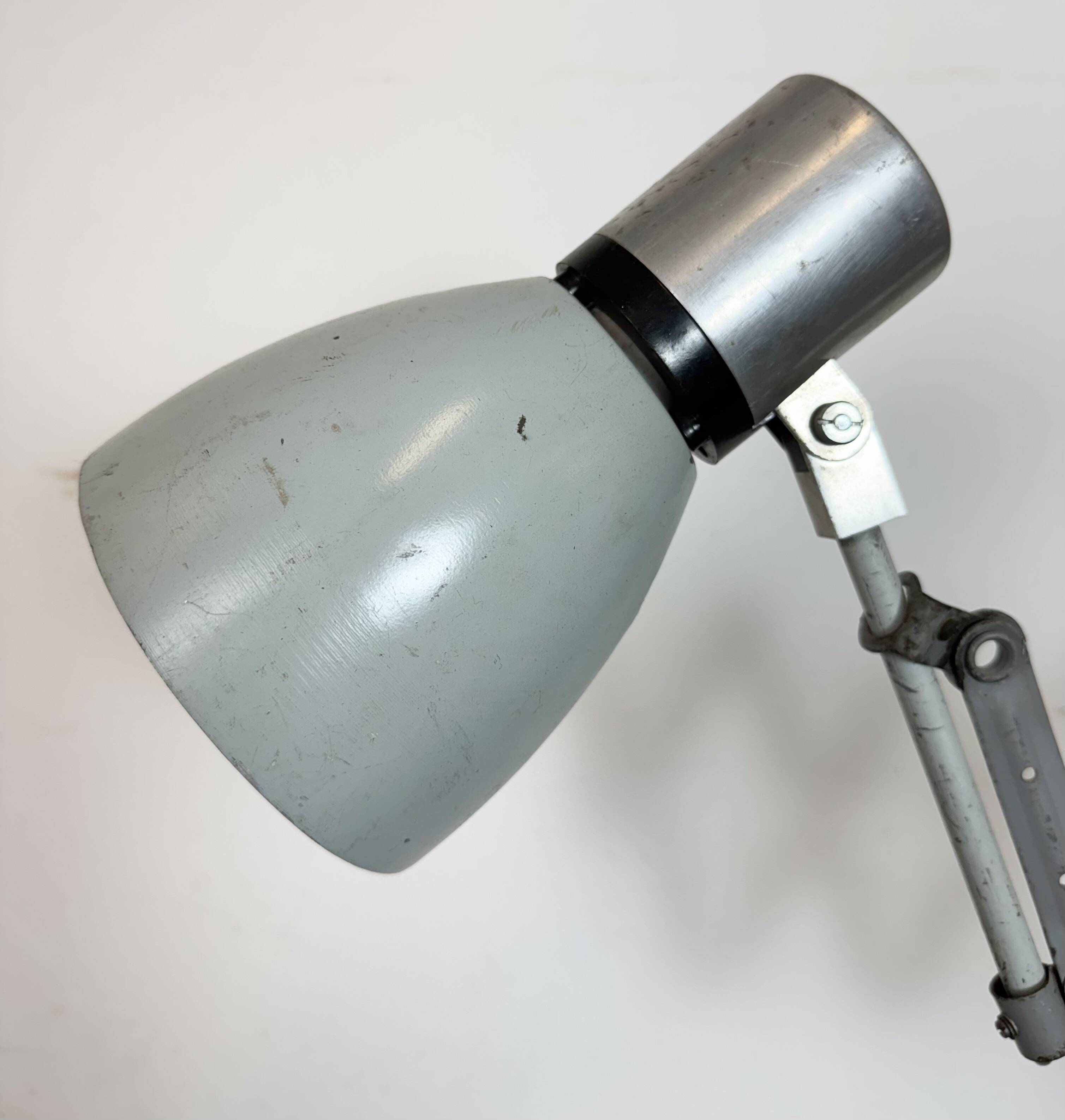 Industrial Grey Scissor Wall Lamp, 1960s