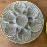 Lot deux assiettes à huîtres Longchamp vintage