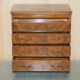 1940s vintage walnut commode with butler's serving tray.