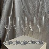 Set of 5 large champagne flutes