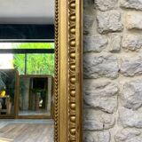 Miroir à fronton doré à la feuille d’or 164cm/99,5cm trumeau