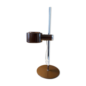 Lampe de table piccolo brown and chrome par Lyfa du Danemark, années 1970