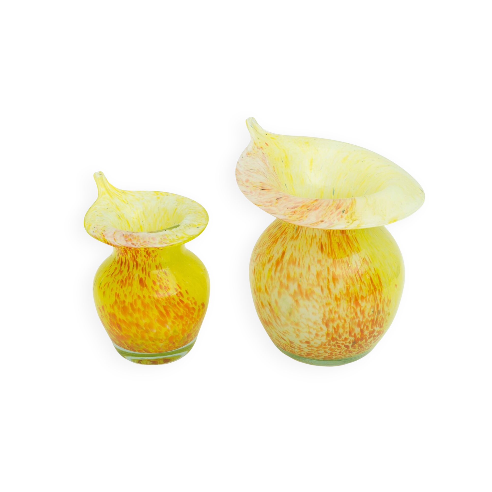 Pair of Murano Glass Vases - Calle - 90's - Made in Italy