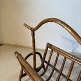 Vintage rattan magazine rack – natural curves and bohemian spirit