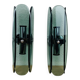 Pair of 70s smoked glass chrome wall lights