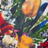 Table bass pattern floral spindle feet