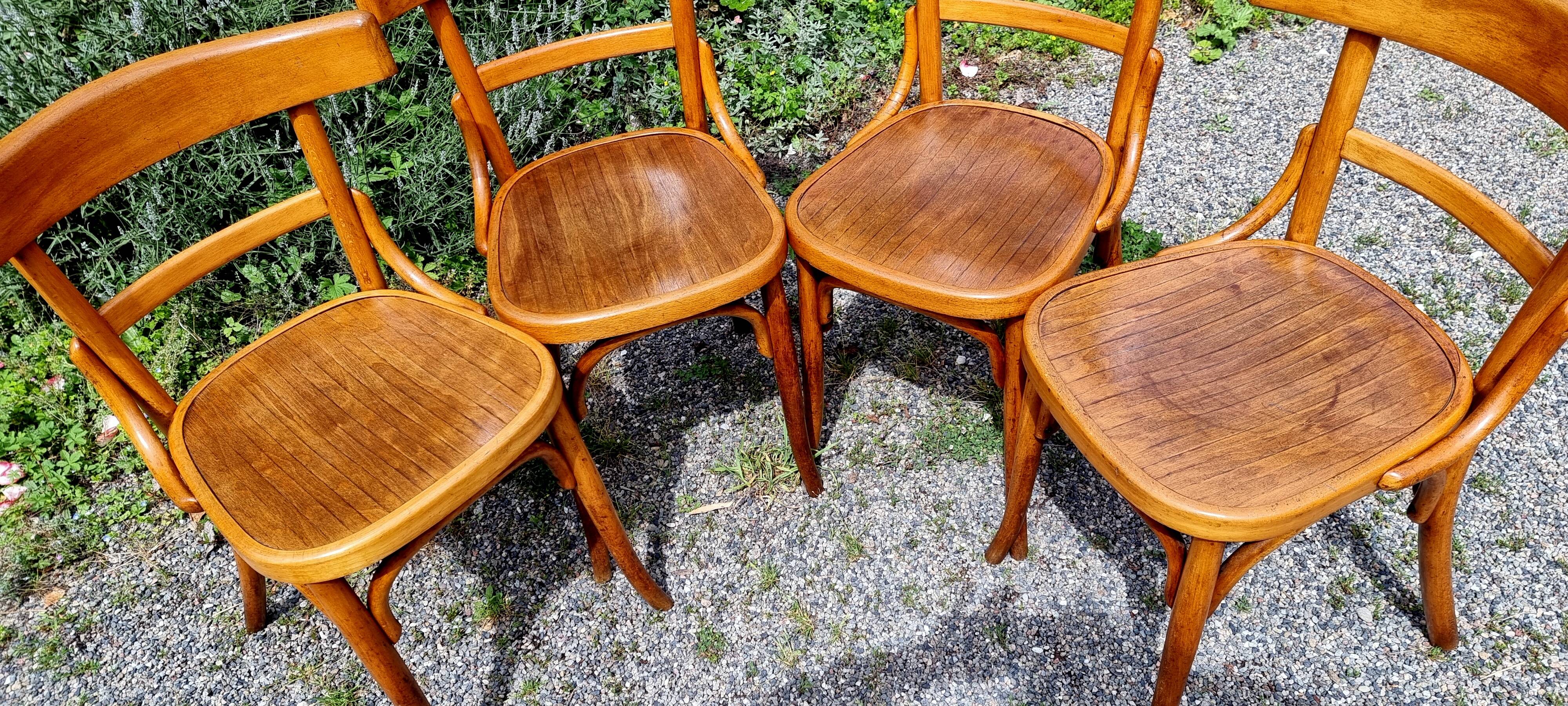 4 Fischel Wissembourg bistro chairs from the 1930s