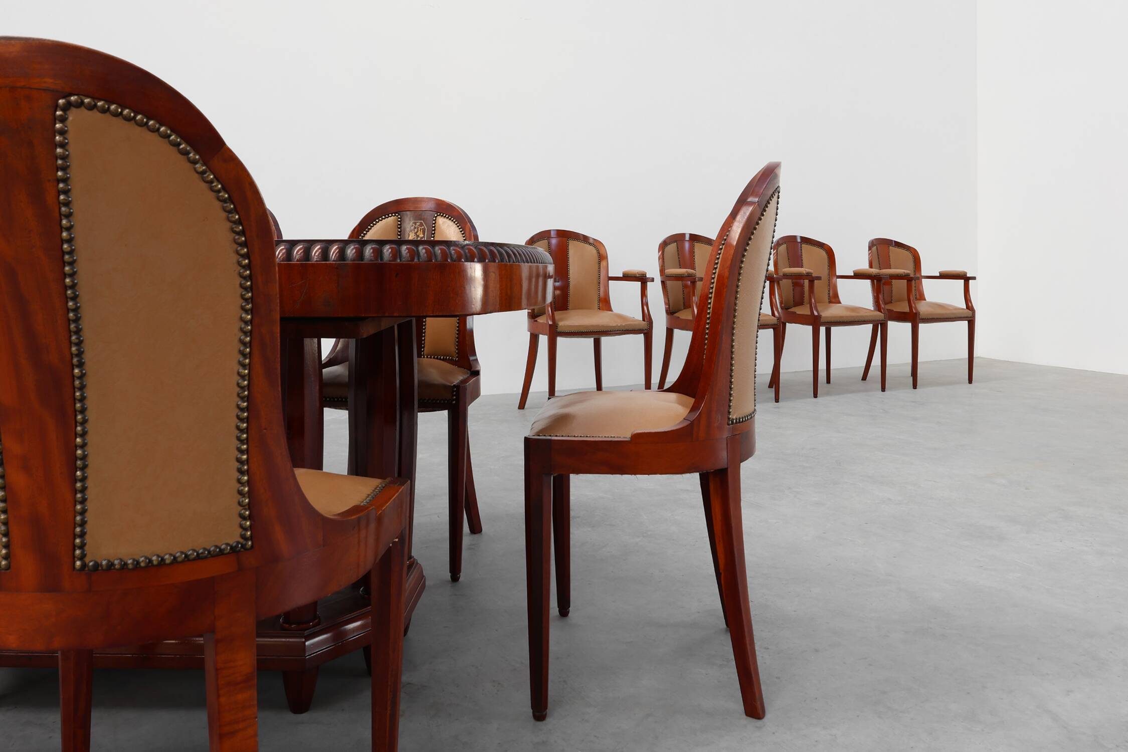 Set of 10 Art Deco chairs by De Coene, Belgium 1935