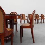 Set of 10 Art Deco chairs by De Coene, Belgium 1935