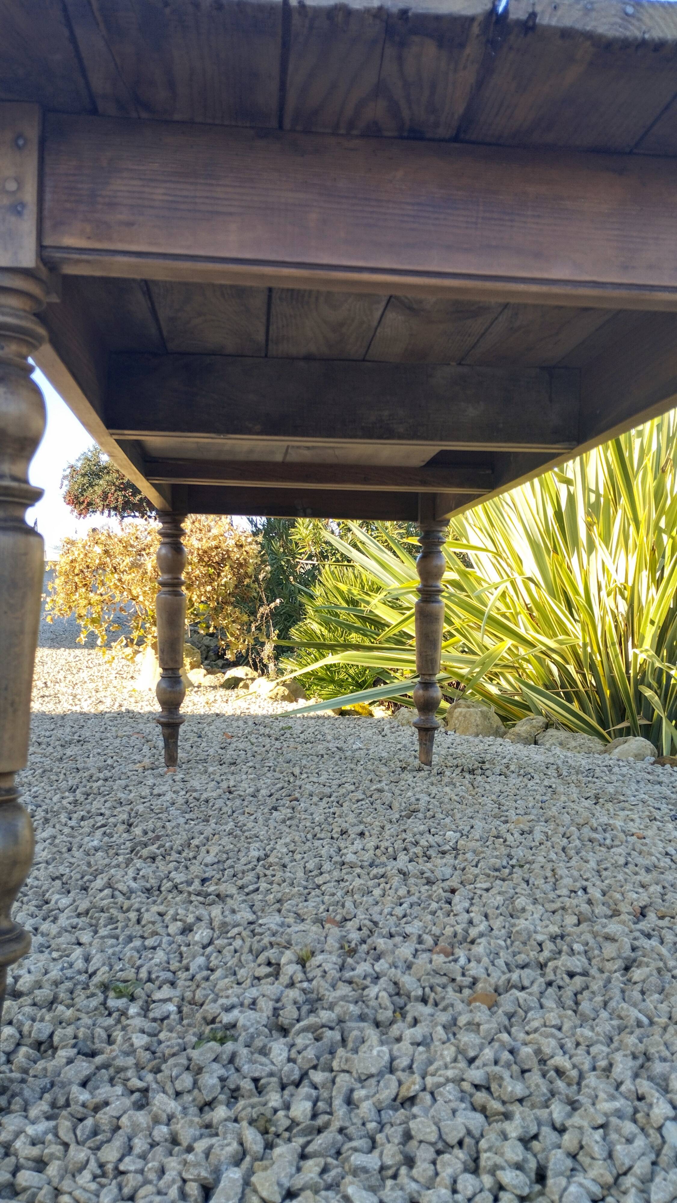 Farmhouse table dating from the end of the 19th century
