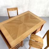 Double desk with covered handles, France 1950