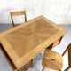 Bureau double à poignées gainées, France 1950