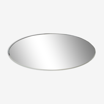 Miroir de table ovale biseauté