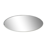 Beveled oval table mirror