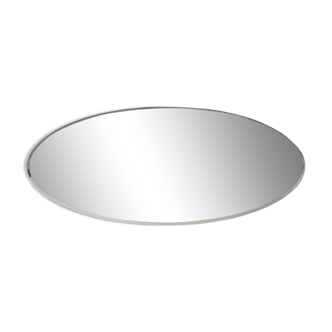 Beveled oval table mirror