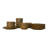 6 tasses à café en grès céramique