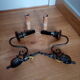 Wall light imitation candles bronze patinated