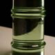 Lampe de table en verre avec abat-jour orange