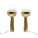 Pair of Modern Italian Brass and Opaline Glass Table Lamps