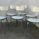 Six chaises formica ivoire