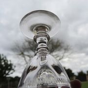 9 anciens verres à porto en verre style art déco