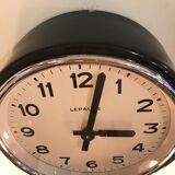 Clock pendulum Lapaute old 25 cm runs industrial factory station sncf workshop