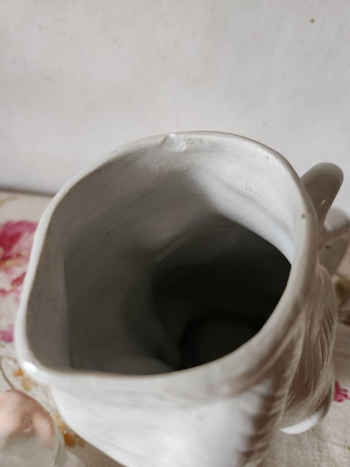 Carafe à chat absinthe en majolique george dreyfus antique vers 1900 avec tête et poignée de queue amovibles