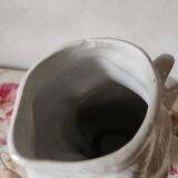 Carafe à chat absinthe en majolique george dreyfus antique vers 1900 avec tête et poignée de queue amovibles