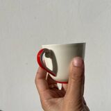 8 Limoges porcelain cups signed Vignaud