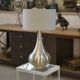 Lampe design en aluminium brossé 1970’s