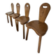 Suite de 4 tabourets de ferme
