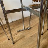 Formica folding table and two petal chairs from the 70s