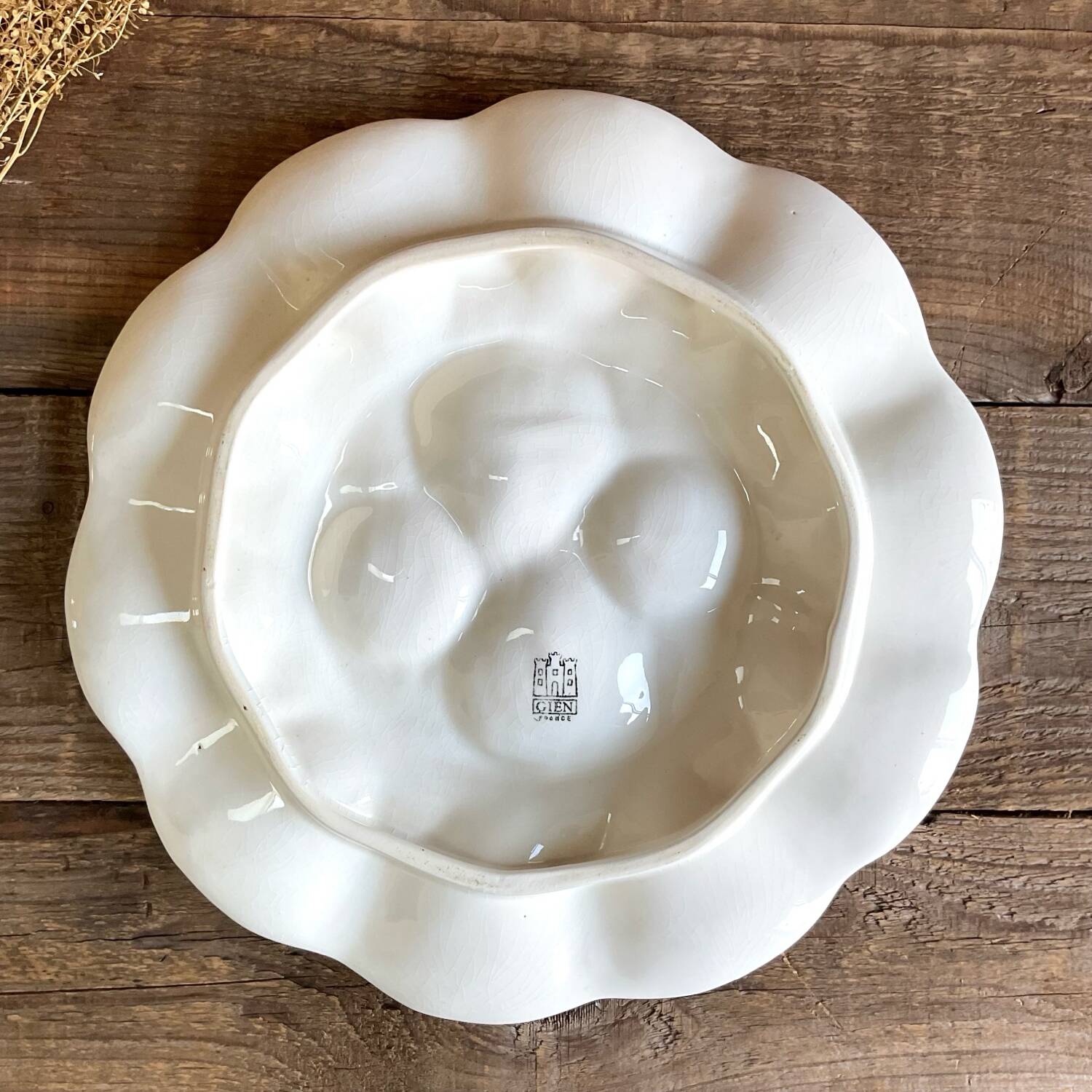 Vintage gien france oyster dish