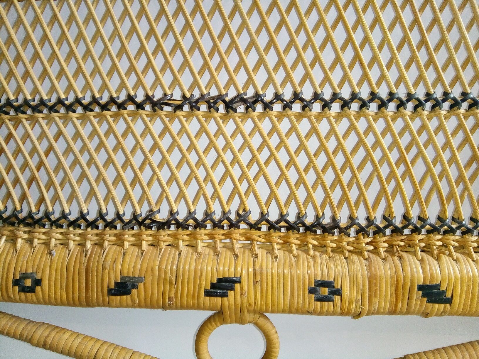 Vintage rattan headboard 160