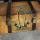 Vintage chest hand painted robinson treasure of the galleon