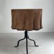 Table d'appoint ondulée en trompe-l'oeil en osier et rotin, 1960