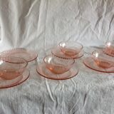Set of 5 cups and 6 vintage plates
