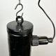Suspension industrielle en émail noir, 1950s