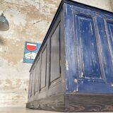 Commercial bank weathered wood panel.