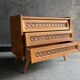 3-drawer chest of drawers with rattan decorations, France 1970s