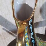 Glazed terracotta pitcher vase, ewer shape