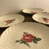 12dessert plates Gien, 1960s