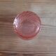 Vintage glass vase red border