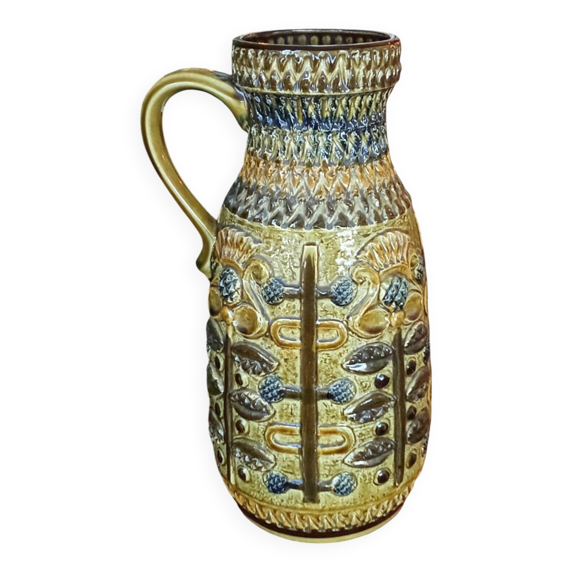 Antique large West Germany ceramic pitcher